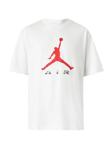 Jordan Tricou Brooklyn gri argintiu / roșu alb