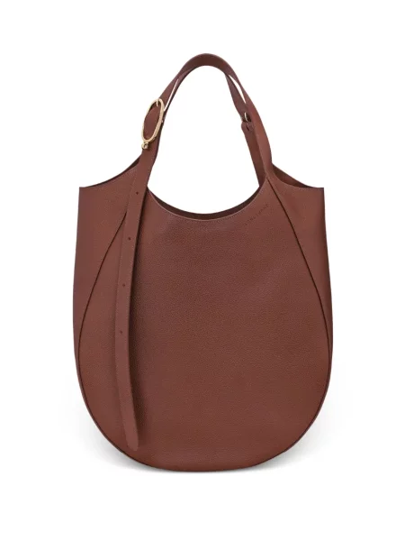 Geanta de piele Longchamp din piele maro