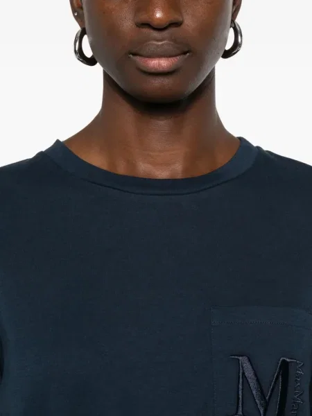 Tricou 's Max Mara cu broderie albastru
