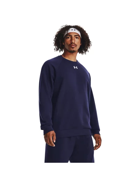 Hanorac crewneck Under Armour din fleece albastru