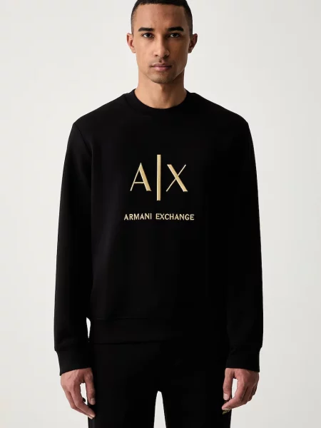 Armani Exchange hanorac pentru bărbați cu negru