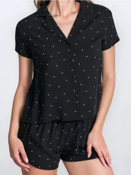 Двокомплектна піжама з чорний