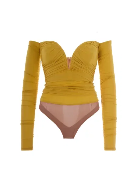 Koszulka Elisabetta Franchi tiulowa żółta