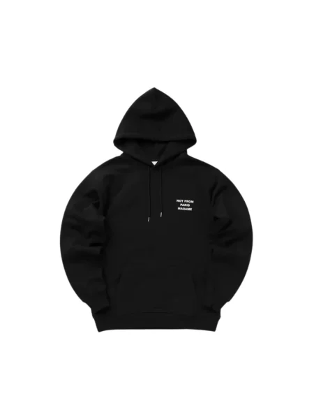 Bluza z kapturem Drole De Monsieur z kapturem z nadrukiem czarna