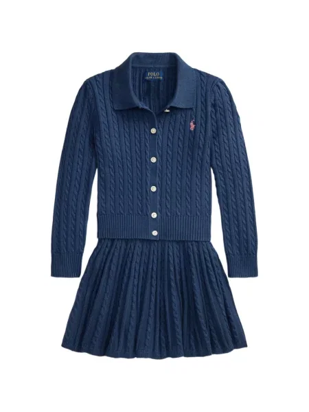 Spódnica dziecięca Polo Ralph Lauren niebieska