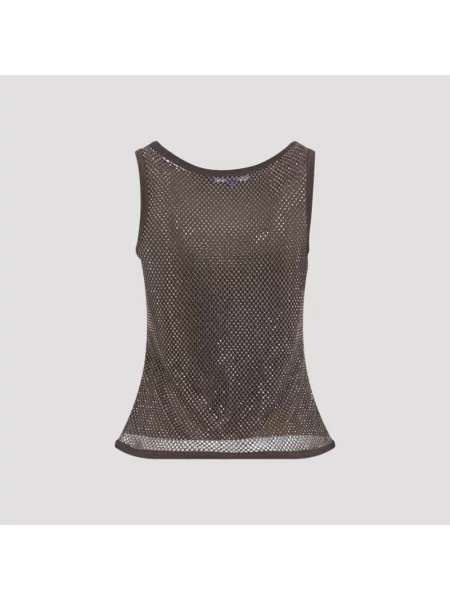Podkoszulka Ralph Lauren Collection z siateczką brązowa