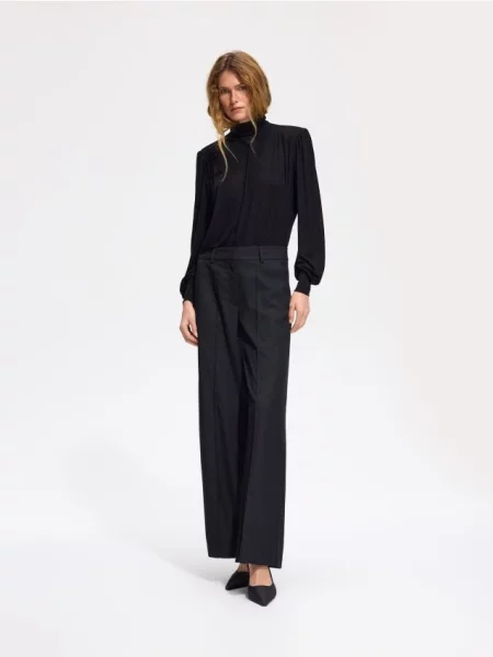 Reserved Pantaloni cu dungă negru