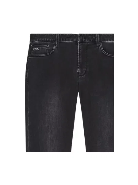 Jeansy Emporio Armani z logo szare