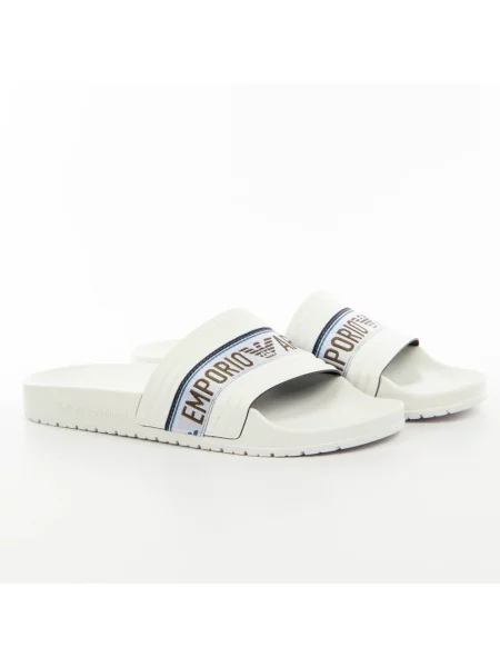 Klapki Emporio Armani białe