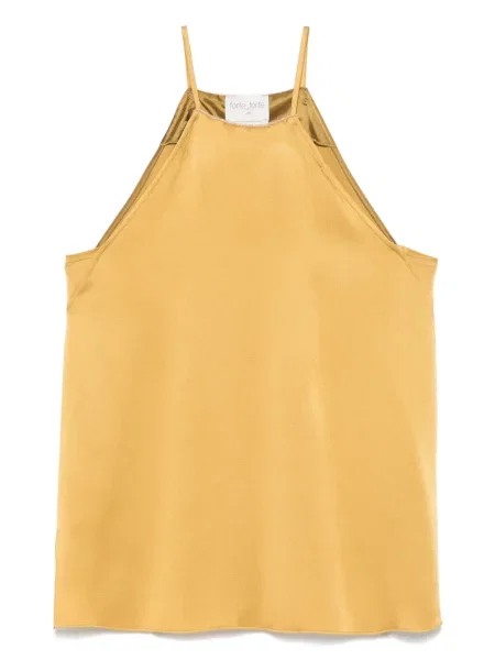 Top Forte_forte din satin galben