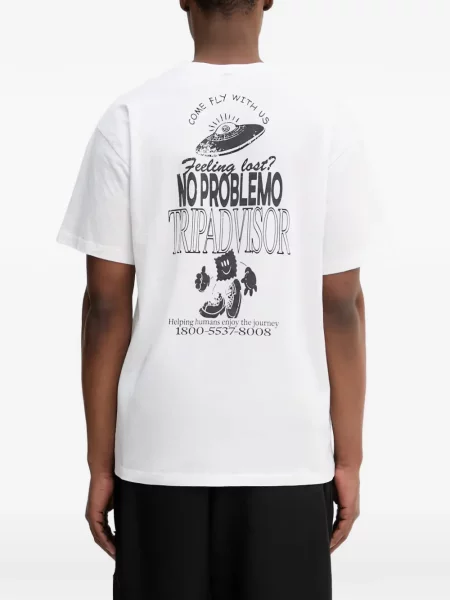Tricou No Problemo cu imagine alb