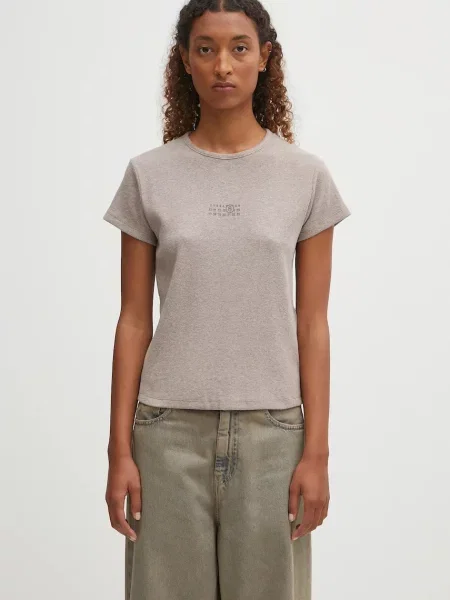 Тениска с вълна Maison Margiela бежово