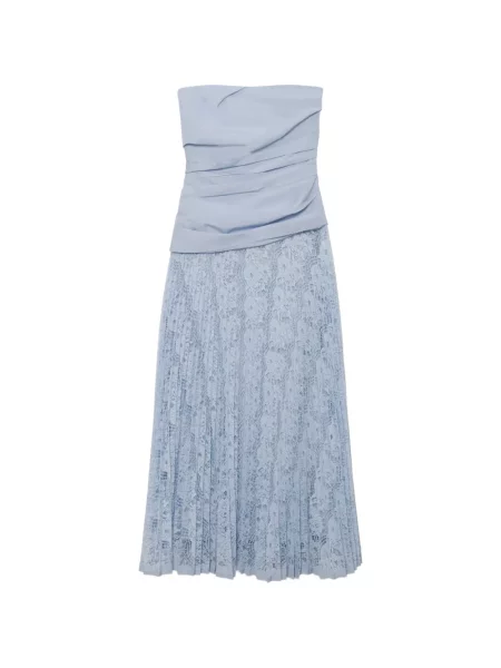 Rochie maxi Simkhai din dantelă fără bretele albastru
