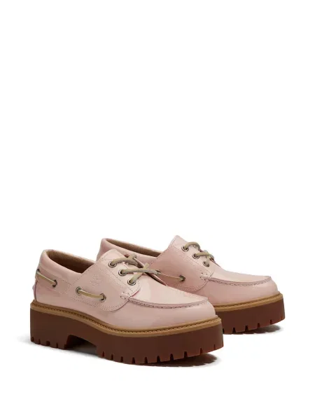 Кожени скейт & стрийт лоуфъри Timberland от лакирана кожа розово
