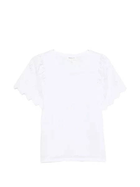 Tricou Maison123 cu broderie alb