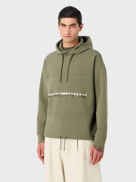 Худи Emporio Armani зеленое