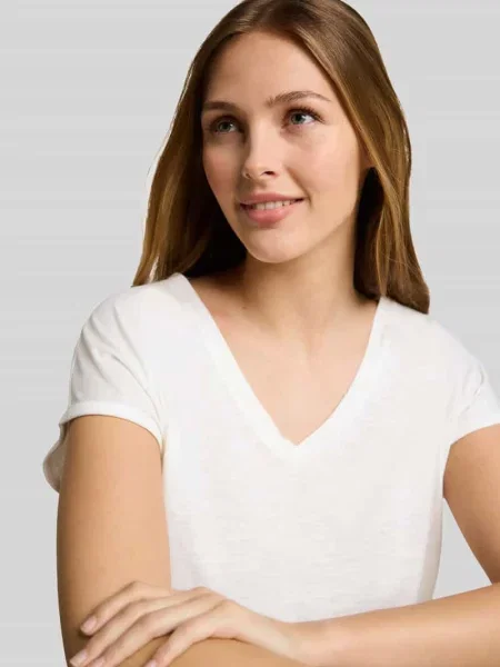 Męski t-shirt o kroju regular fit z czystej bawełny Tom Tailor Denim biała