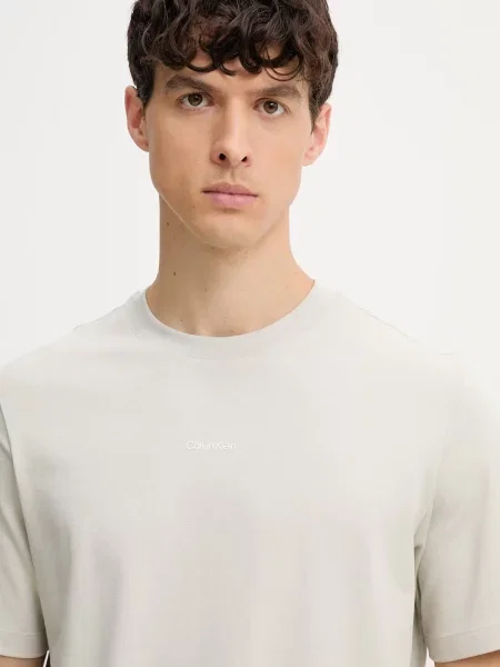 Calvin Klein Póló Világos bézs szürke