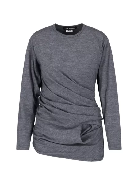 Lung tricou Junya Watanabe drapate gri