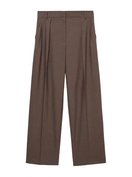 MANGO Pantaloni cu dungă Kelly ciocolatiu