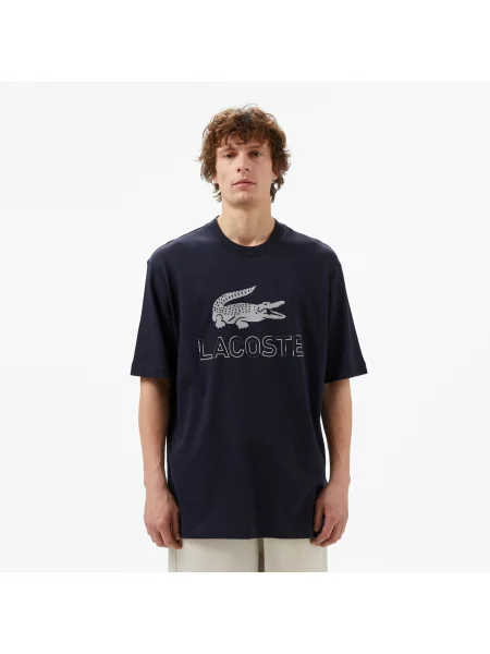 Lacoste Koszulka Relaxed Fit granatowa