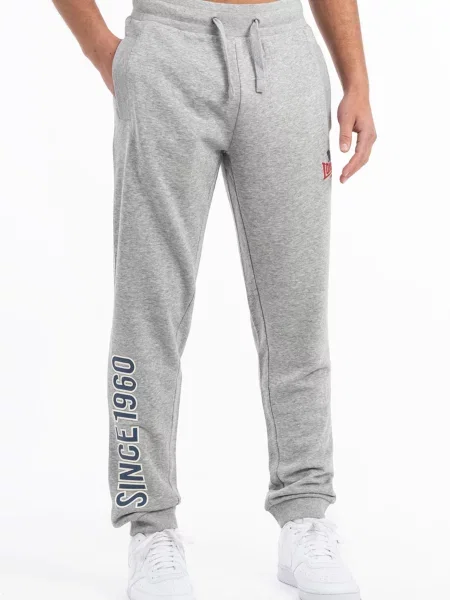 LONSDALE Pantaloni Virkie bleumarin / amestecat / alb natural gri
