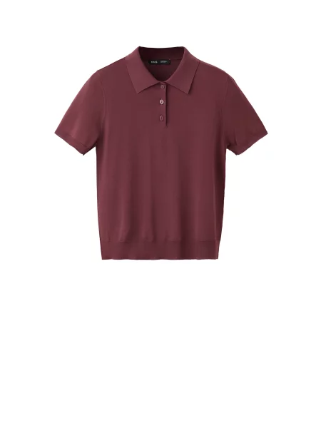 MANGO Pulover LUXEN burgundy roșu