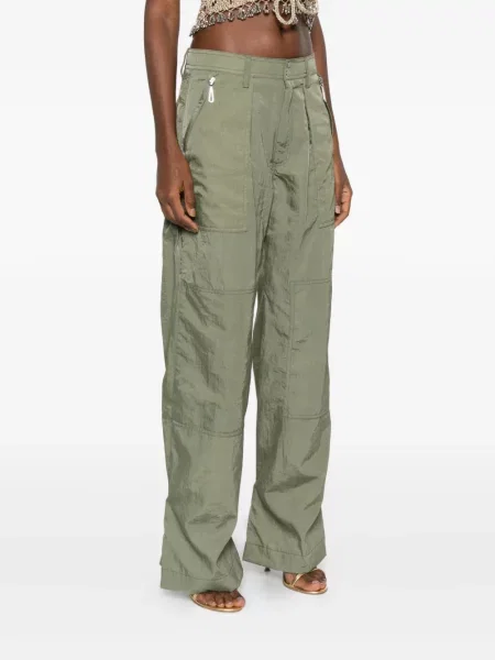 Pantaloni Rabanne plisate verde