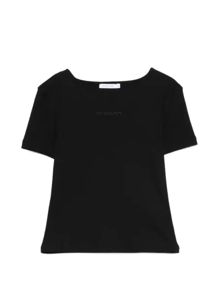 Tricou Patrizia Pepe cu broderie negru