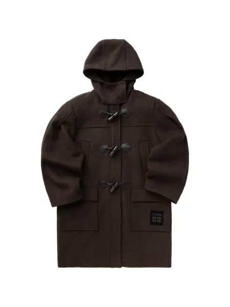 Vilnonis duffle paltas Ganni ruda