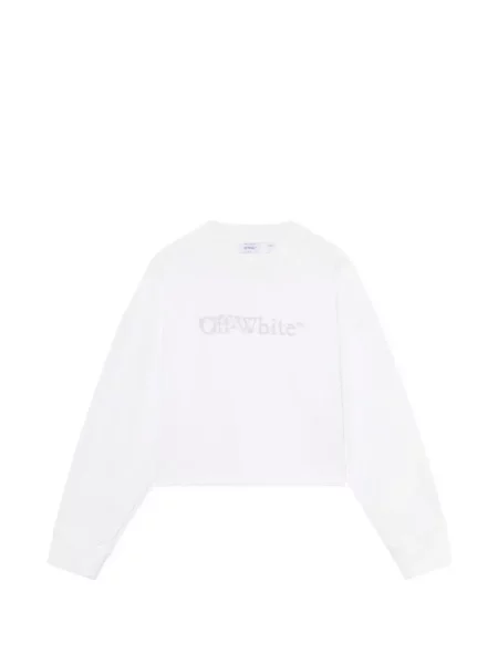 Decupat top Off-white alb