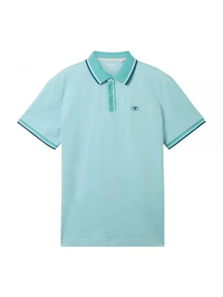 TOM TAILOR Tricou bleumarin / turcoaz / verde mentă