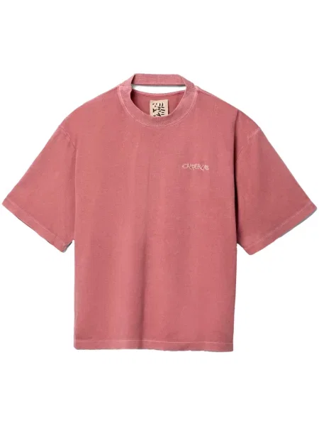 Haftowana koszulka Camperlab różowa