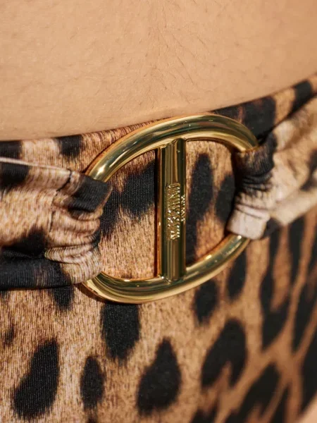 Raštuotas maudymosi kostiumėlis Moschino leopardinis su sagtimis