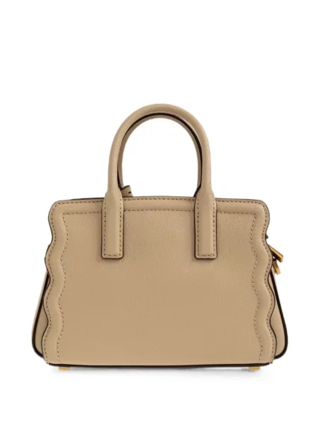 Кожена чанта Michael Michael Kors с волани розово