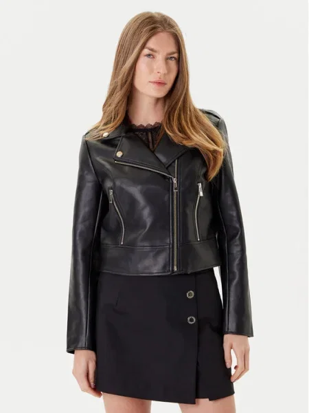 Morgan Яке от имитация на кожа черен