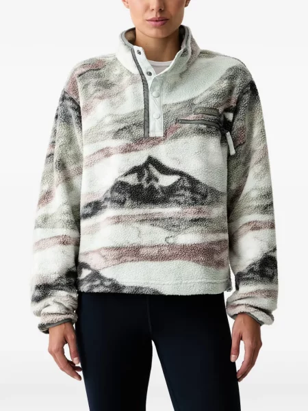 Pulover Columbia din fleece cu imagine verde