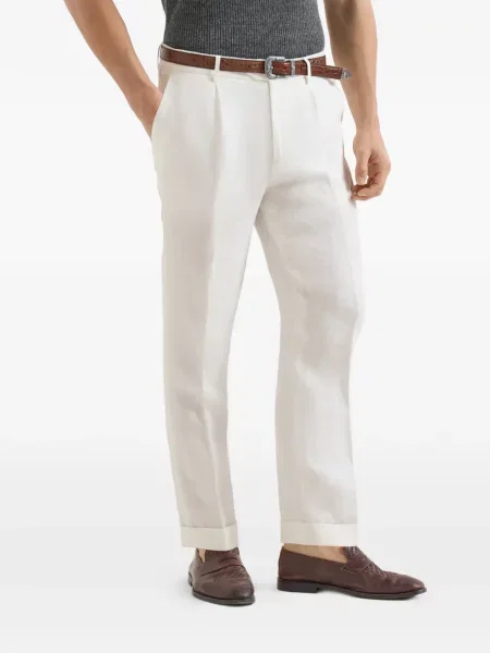 Kalhoty Brunello Cucinelli bílé