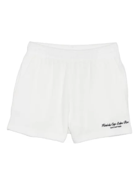 Pantaloni scurți Sporty & Rich cu broderie alb
