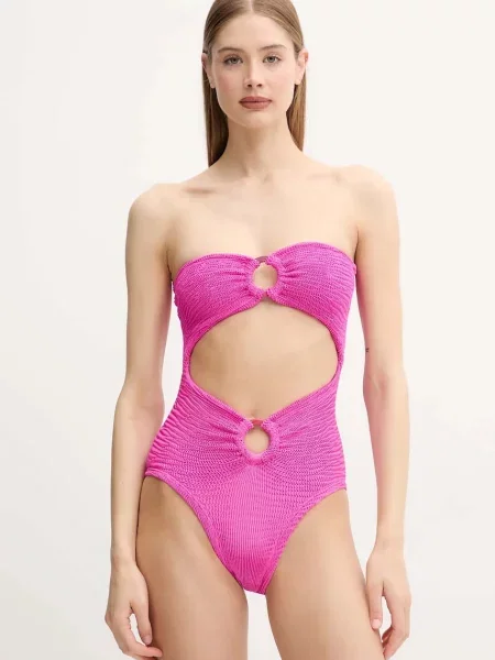 Jednodílné plavky PARAMIDONNA Rene měkký košík růžová