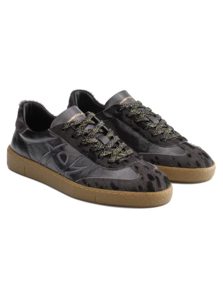 Sneakersy Ambitious skórzane retro czarne