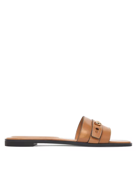 Šlepetės Tory Burch Romy Slide ruda