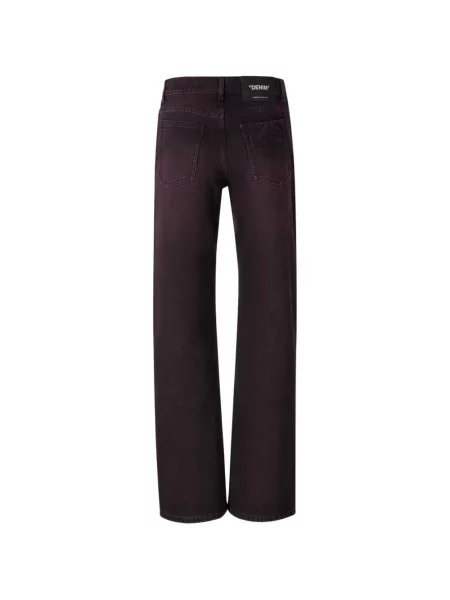 Blugi Off-white cu autograf alb