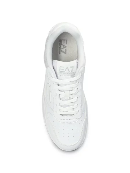 Bőr sneaker Ea7 Emporio Armani autogrammal fehér