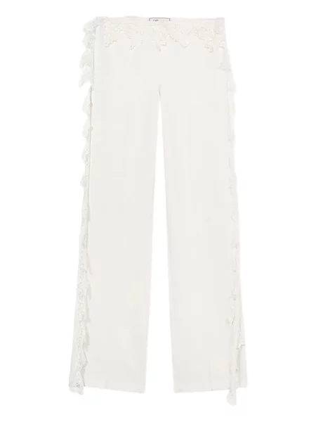 Pantaloni Blumarine din dantelă alb
