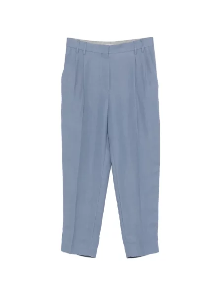 Pantaloni Brunello Cucinelli plisate albastru