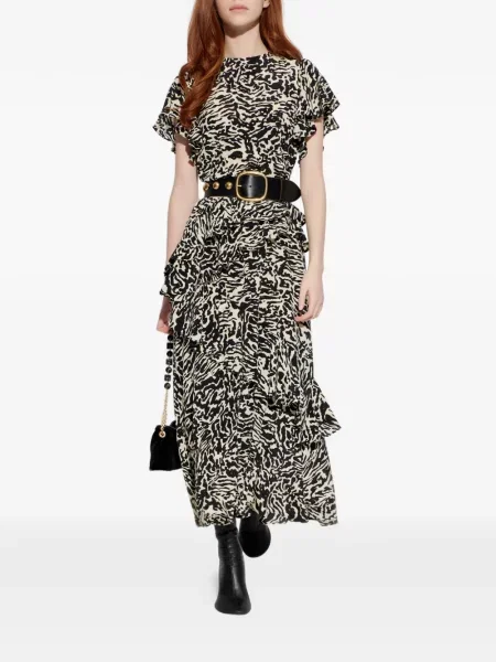 Rochie maxi Ulla Johnson cu imagine de costum negru