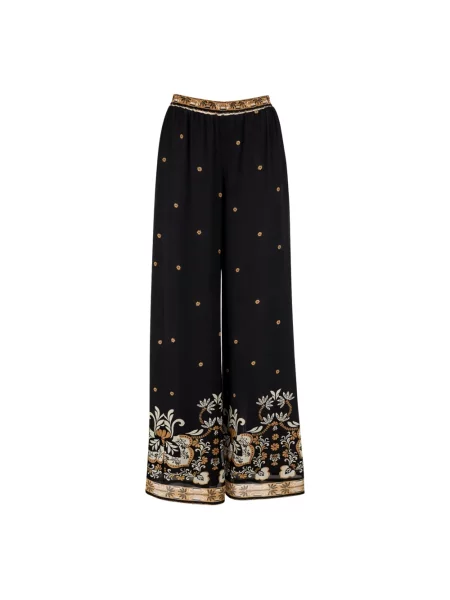 Spodnie palazzo Twinset czarny