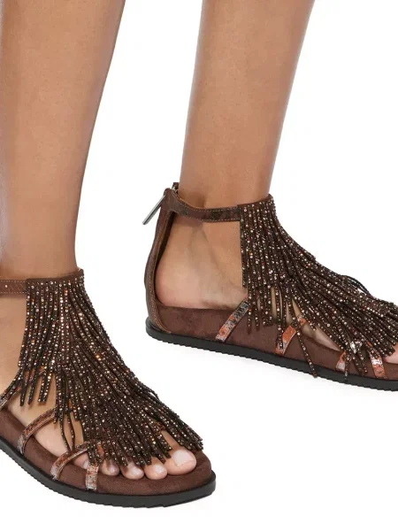 Босоножки Kurt Geiger London с бахромой без каблука