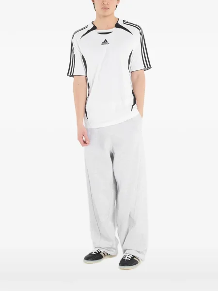 Długie legginsy Adidas z nadrukiem w paski niebieskie